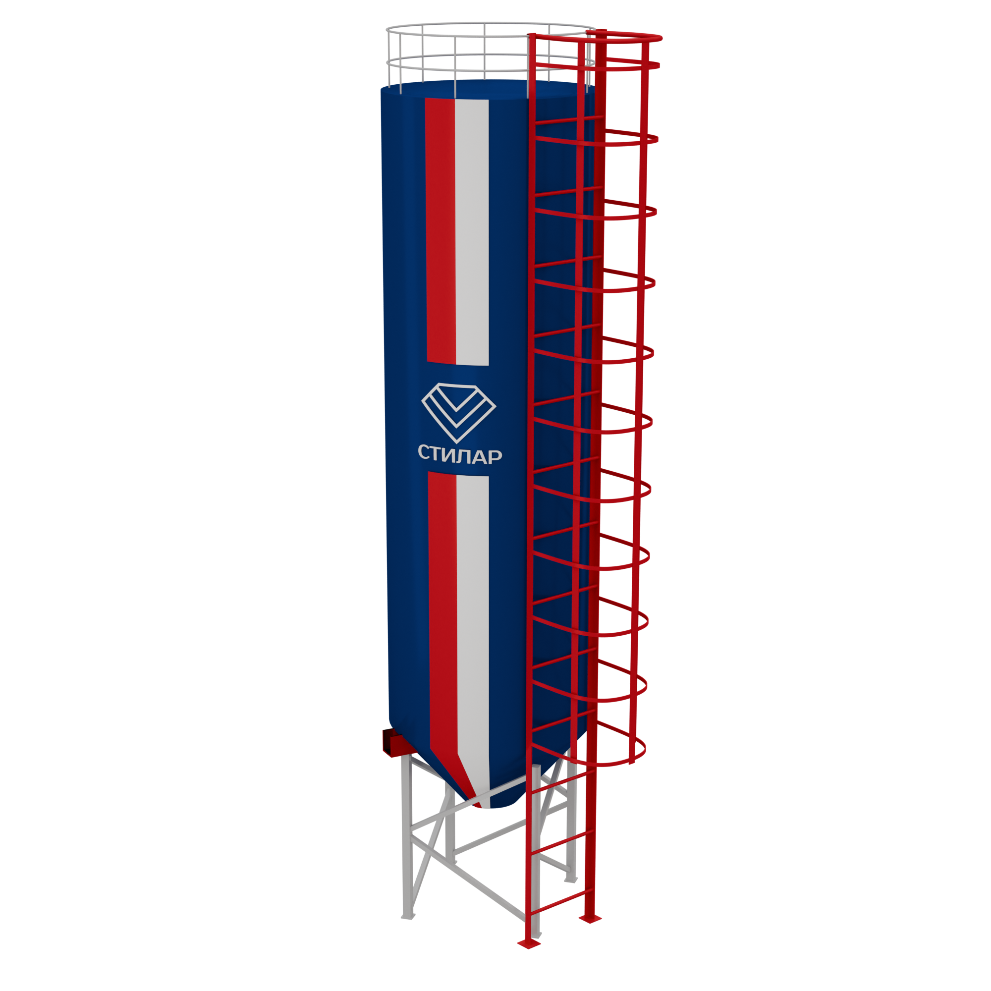 Цельносварный силос для комбикорма 900 м³ от производителя